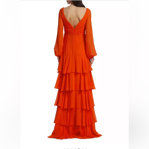 Badgley Mischka Tiered Ruffle Gown - Picture 2 of 5